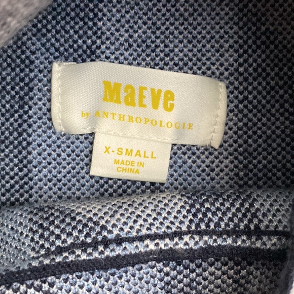 Anthropologie Blue and White Diamond Sweater - Picture 2 of 3